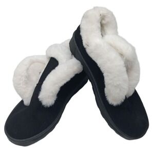 UGG Classic Short Sheepskin Cuff Mongolian Black Suede Boots Size‎ US 8 Women